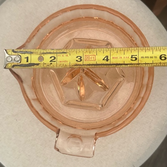 Pink Depression Glass Juicer - Picture 8 of 9